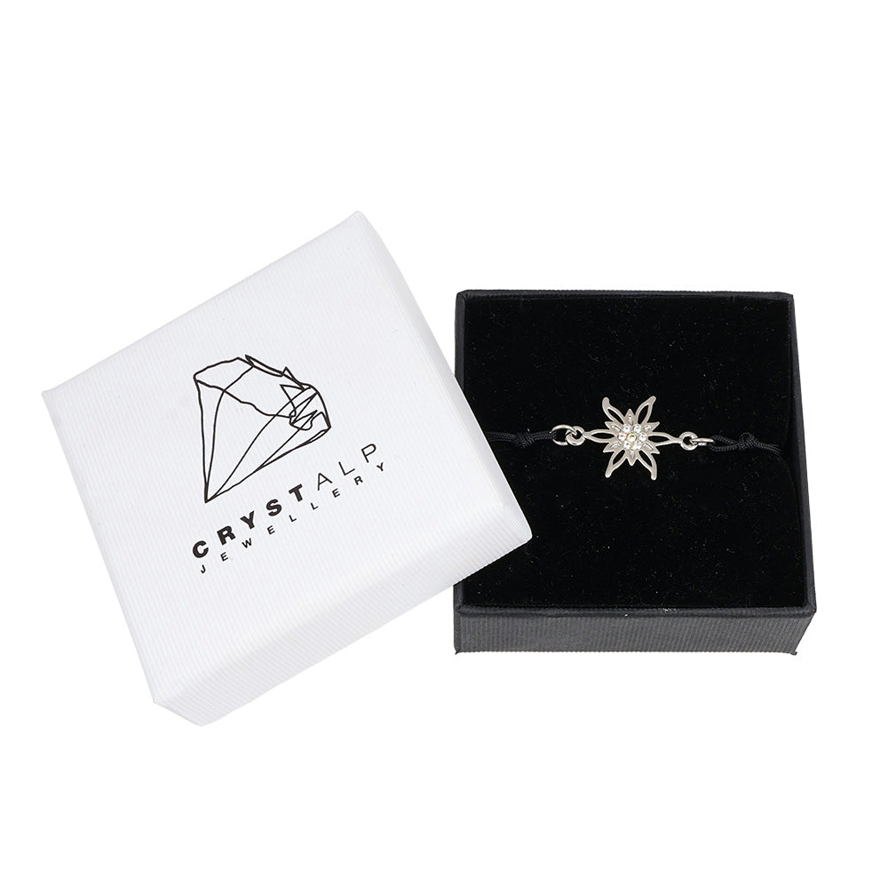 Simone Edelweiß Bracelet in der Crystalp Schmuckverpackung