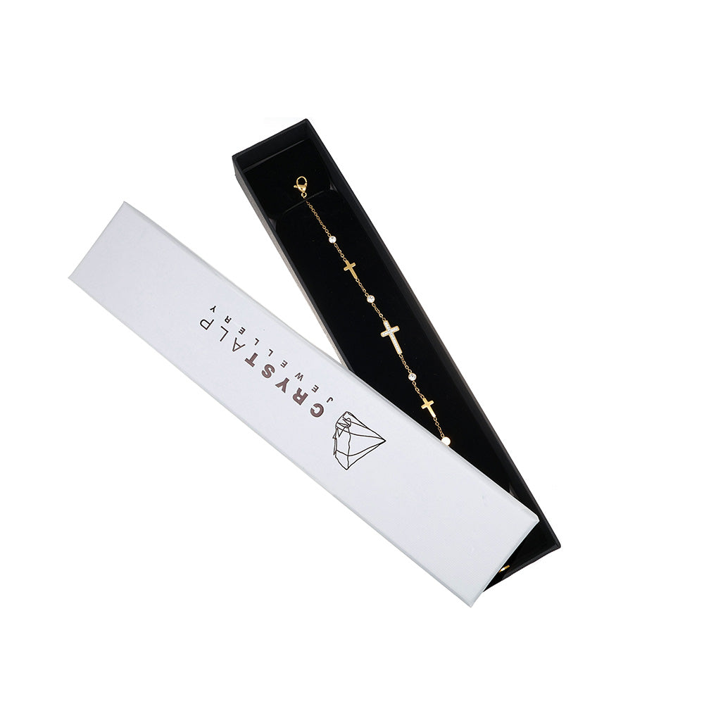 Multiple cross bracelet