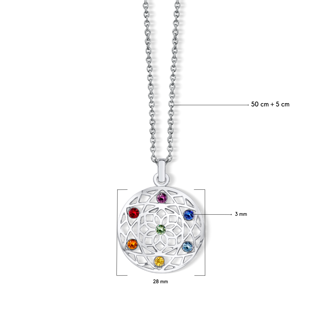 Chakra Flower pendant mit Maße
