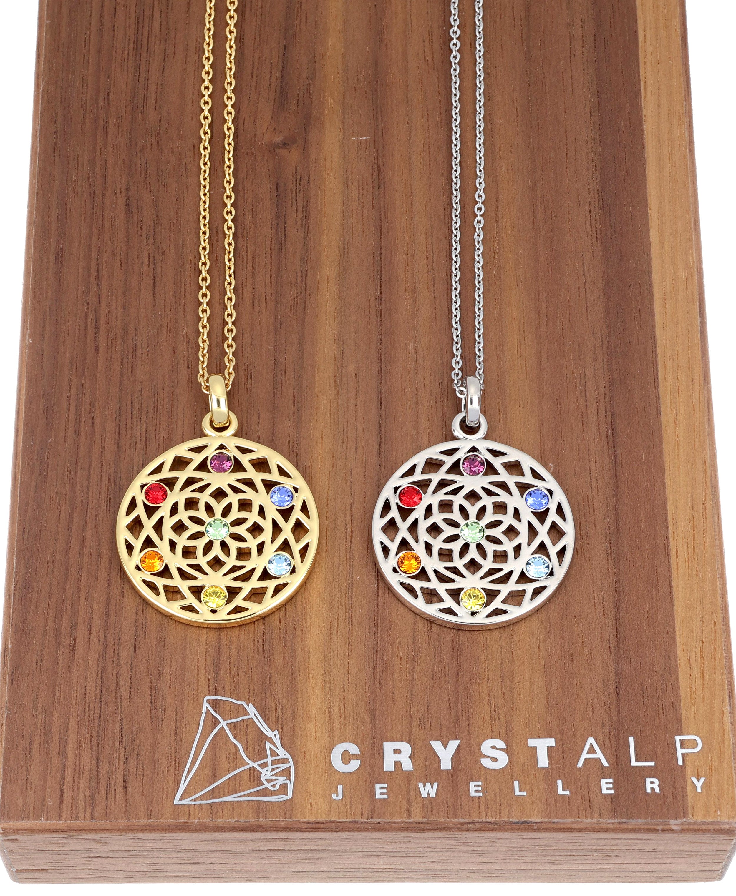 Chakra Flower pendant in beiden Varianten