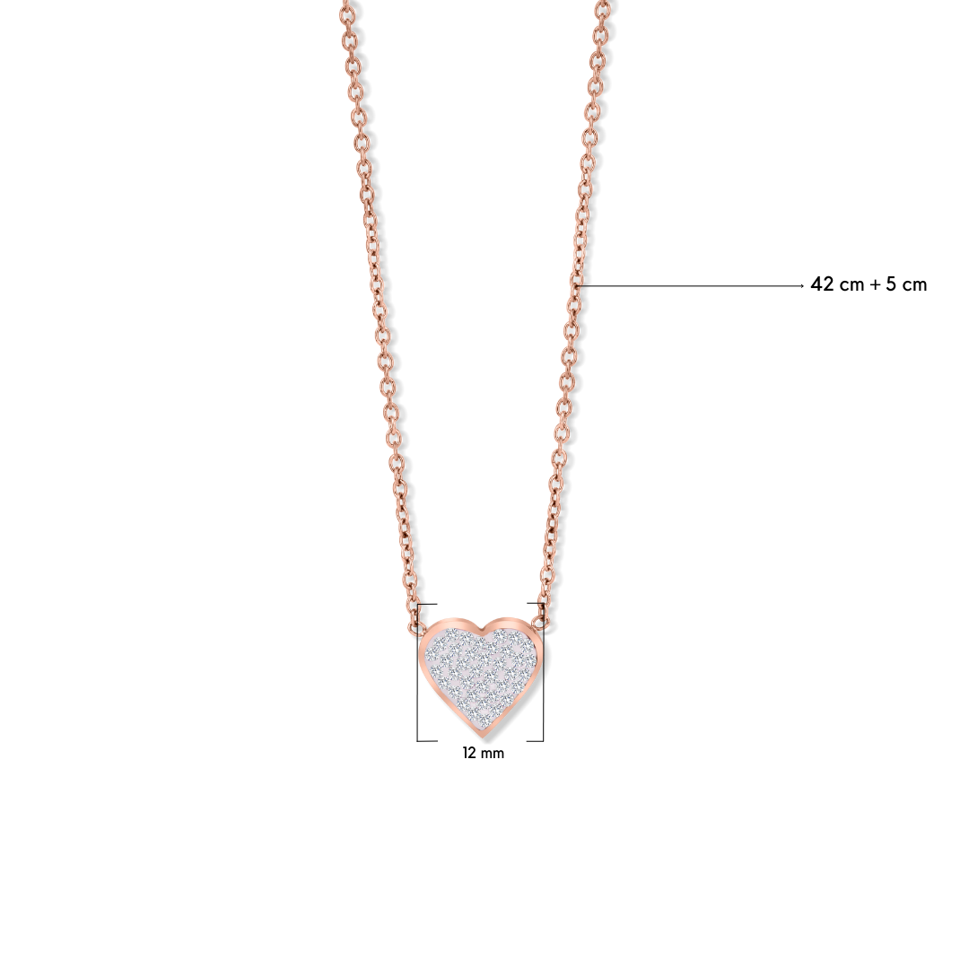 Heart Coin Pendant mit Maße