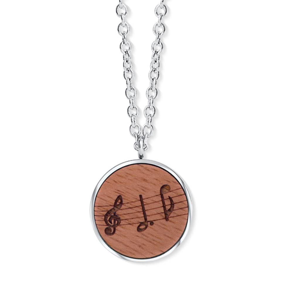 Wooden music notes pendant - crystalpjewelry