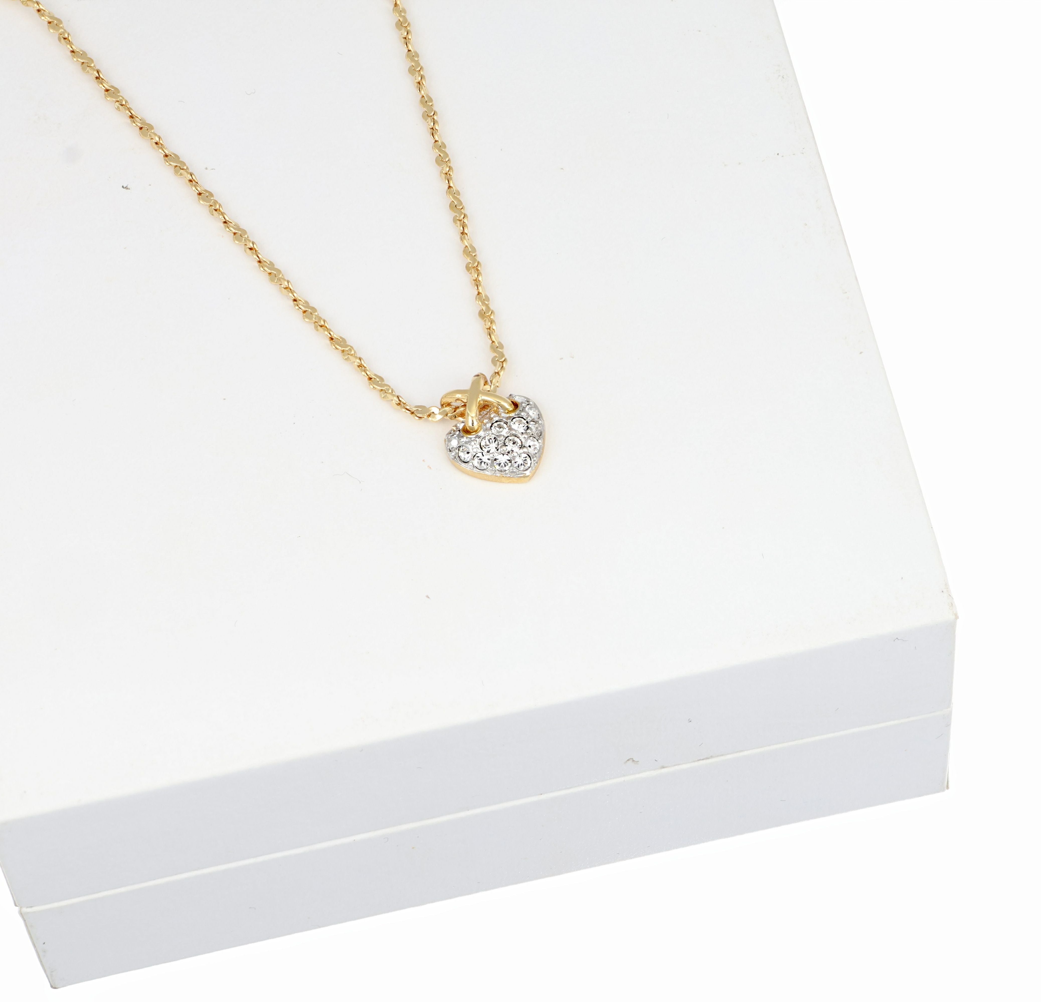 Two Tone Heart Pendant - crystalpjewelry