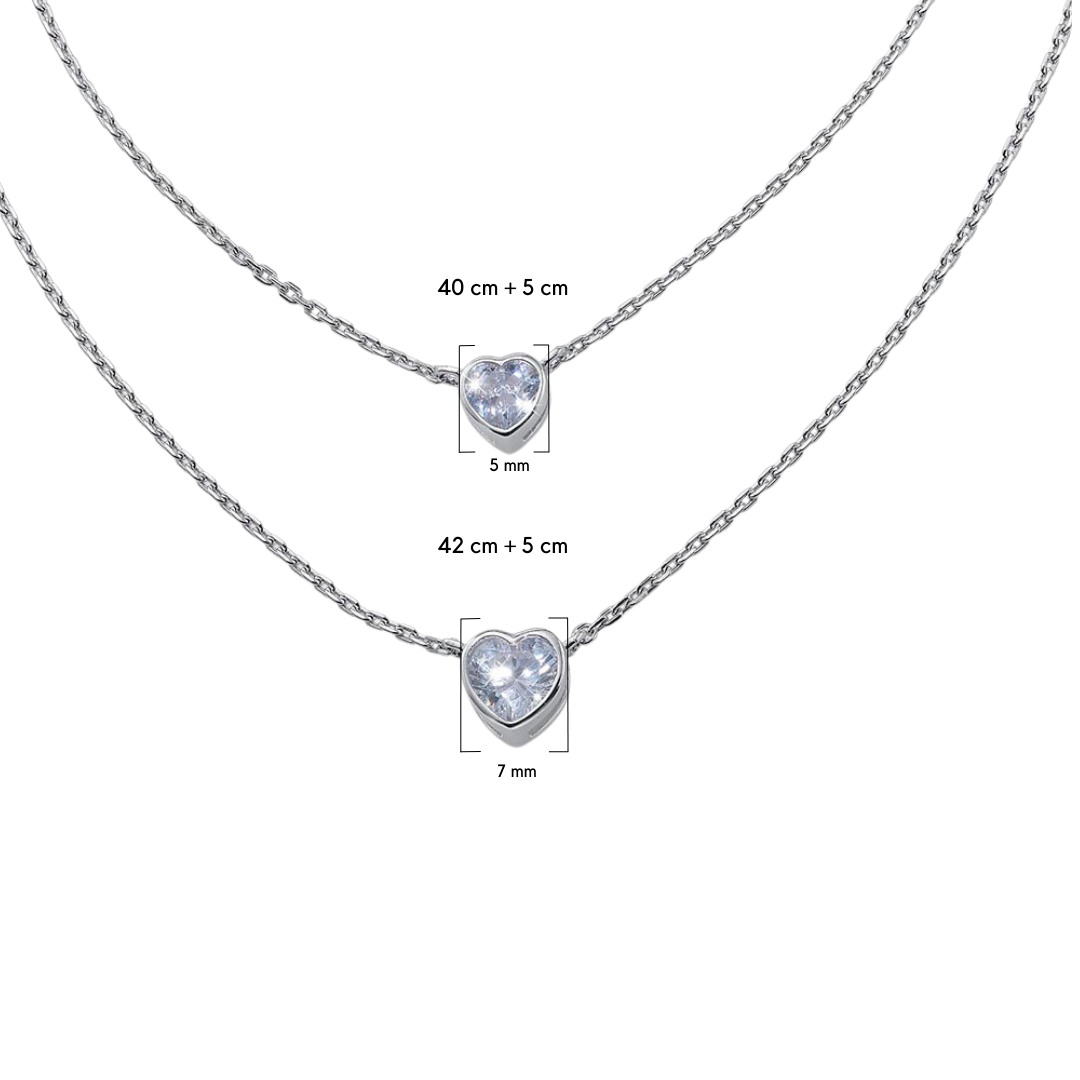 Lovers Silver Chain mit Maße