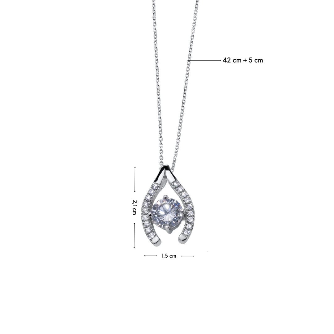 Keep Brilli Silver Pendant mit Maße