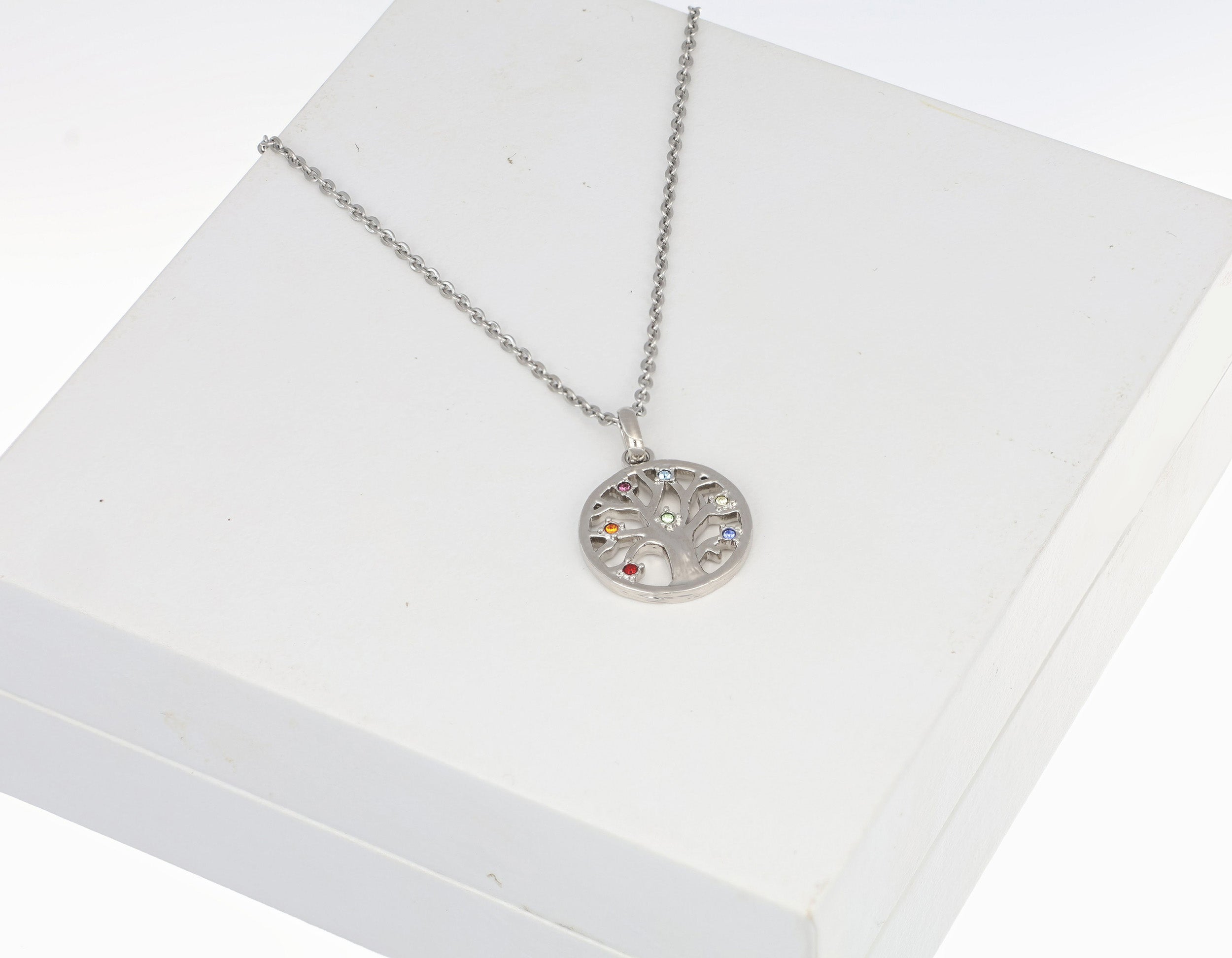 Chakra Tree of Life small Pendant - crystalpjewelry