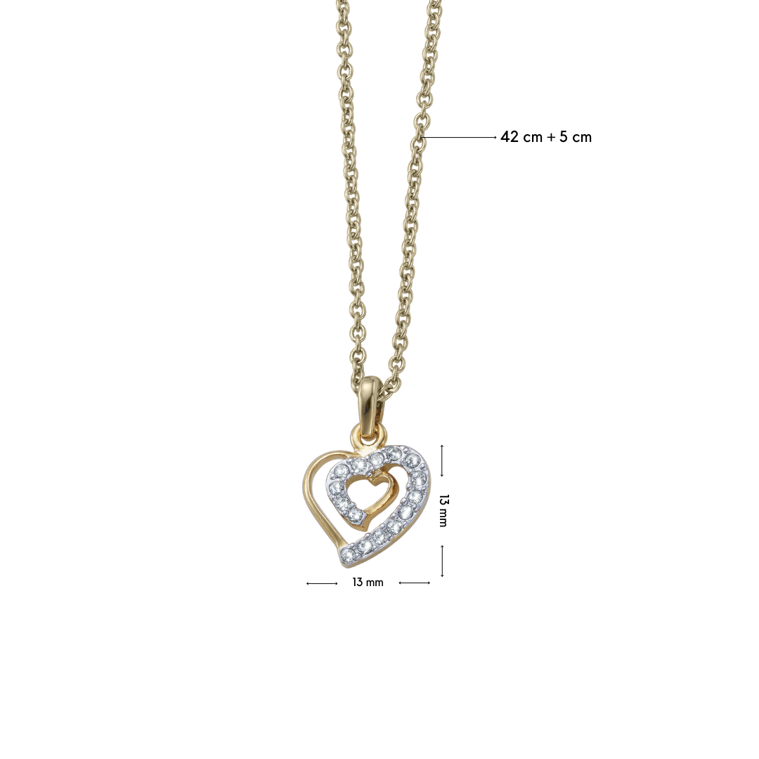 Double Love Pendant mit Maße