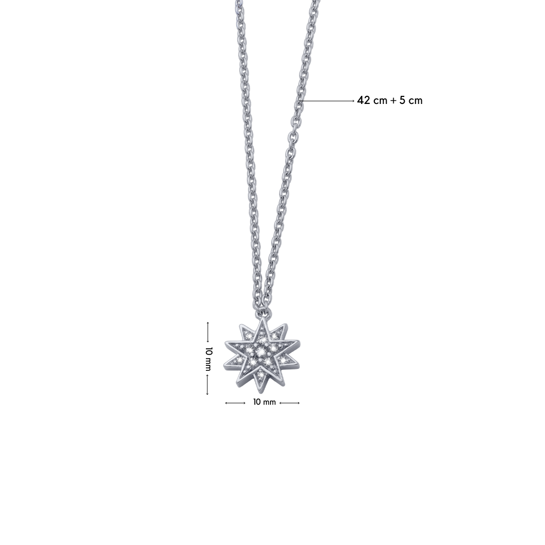 Sisy Simple Silver Pendant mit Maße