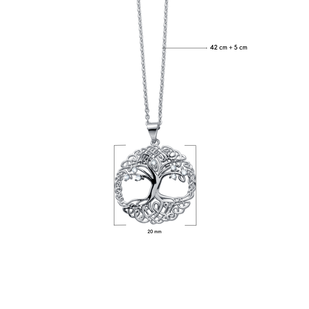 Infinity Tree Of Life Pendant mit Maße