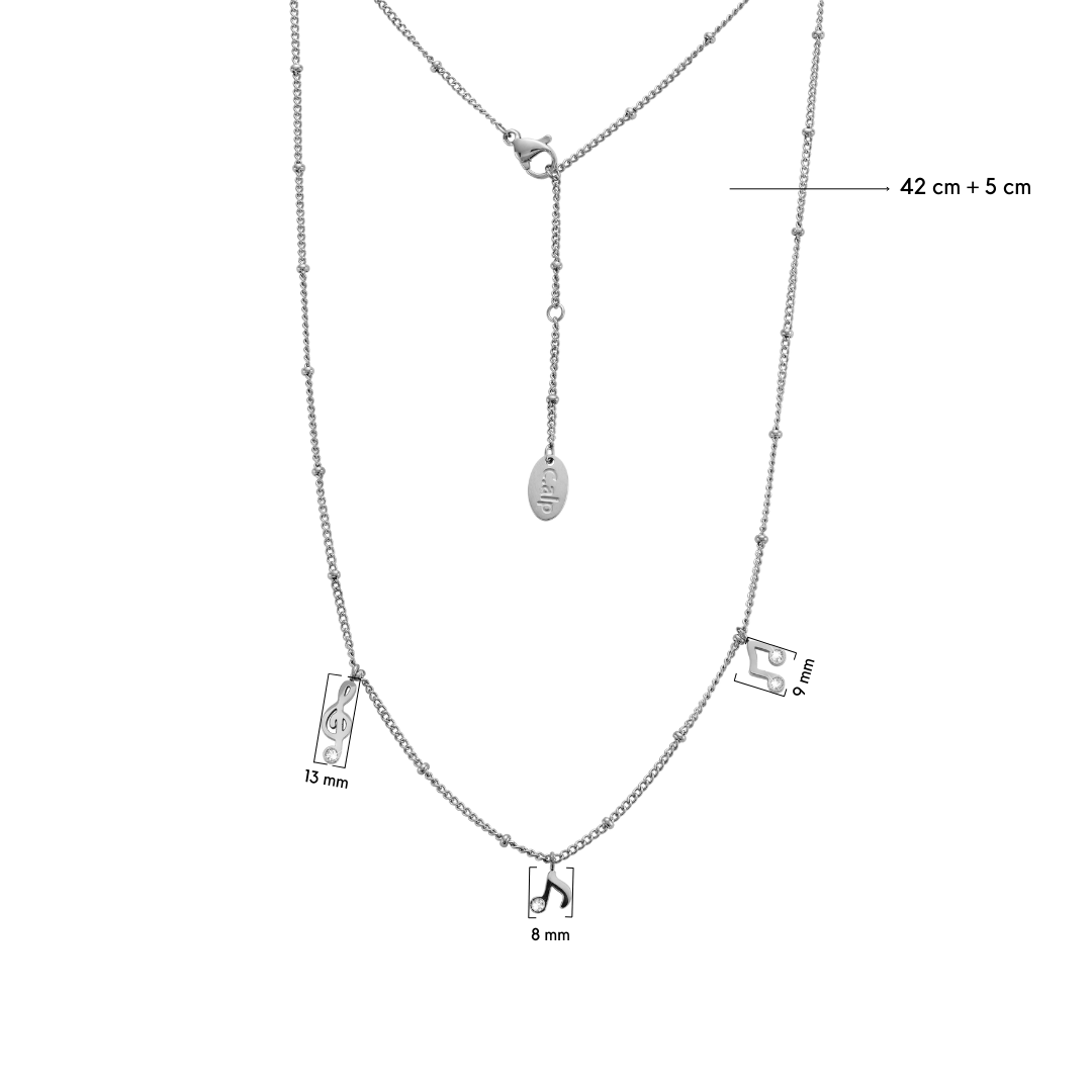 Music charm necklace mit Maße