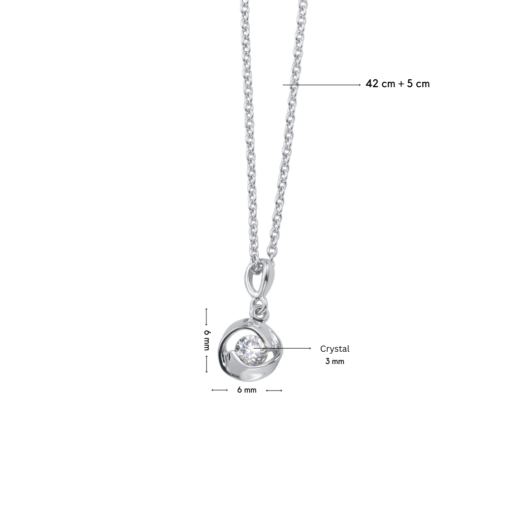 Outline silver pendant mit Maße