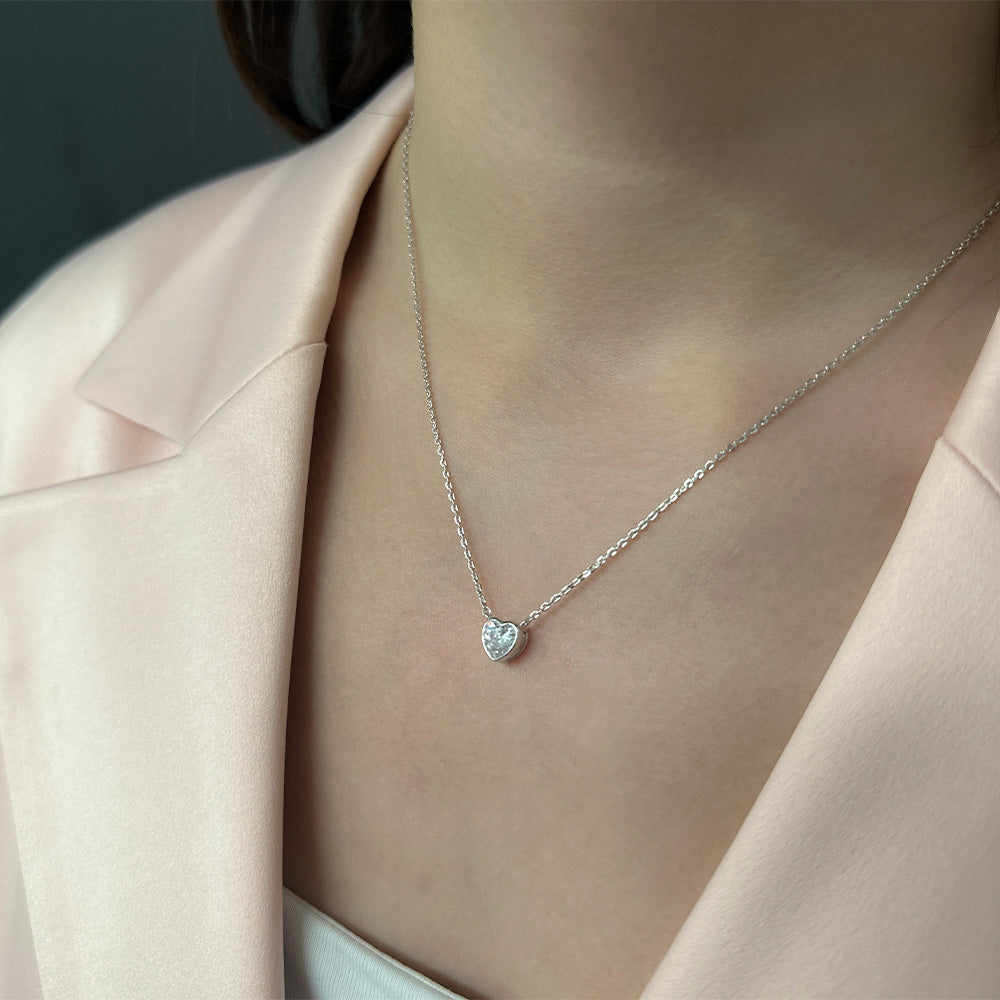 Ciondolo in argento piccolo cuore