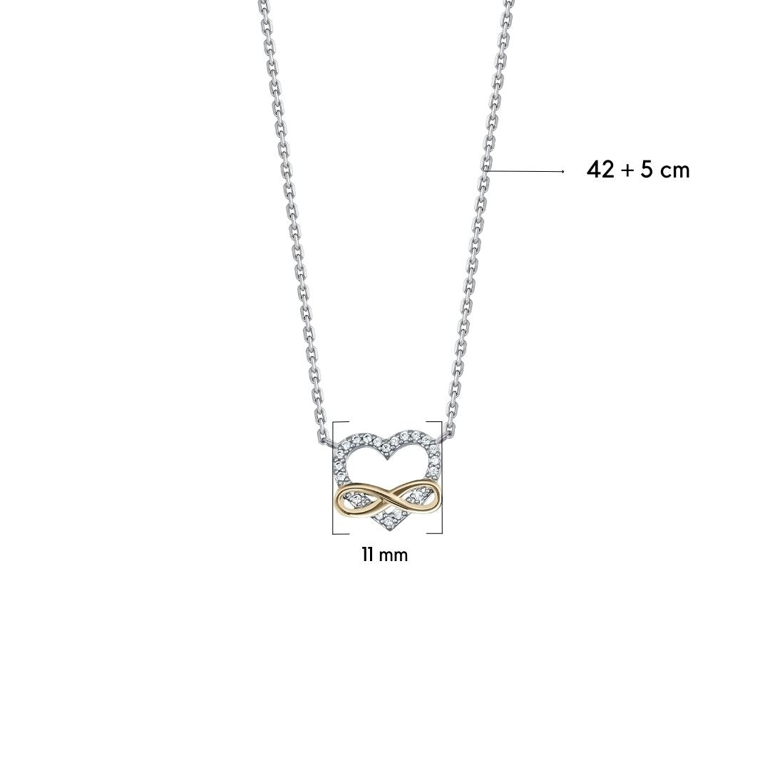 Endless love silver chain mit Maße