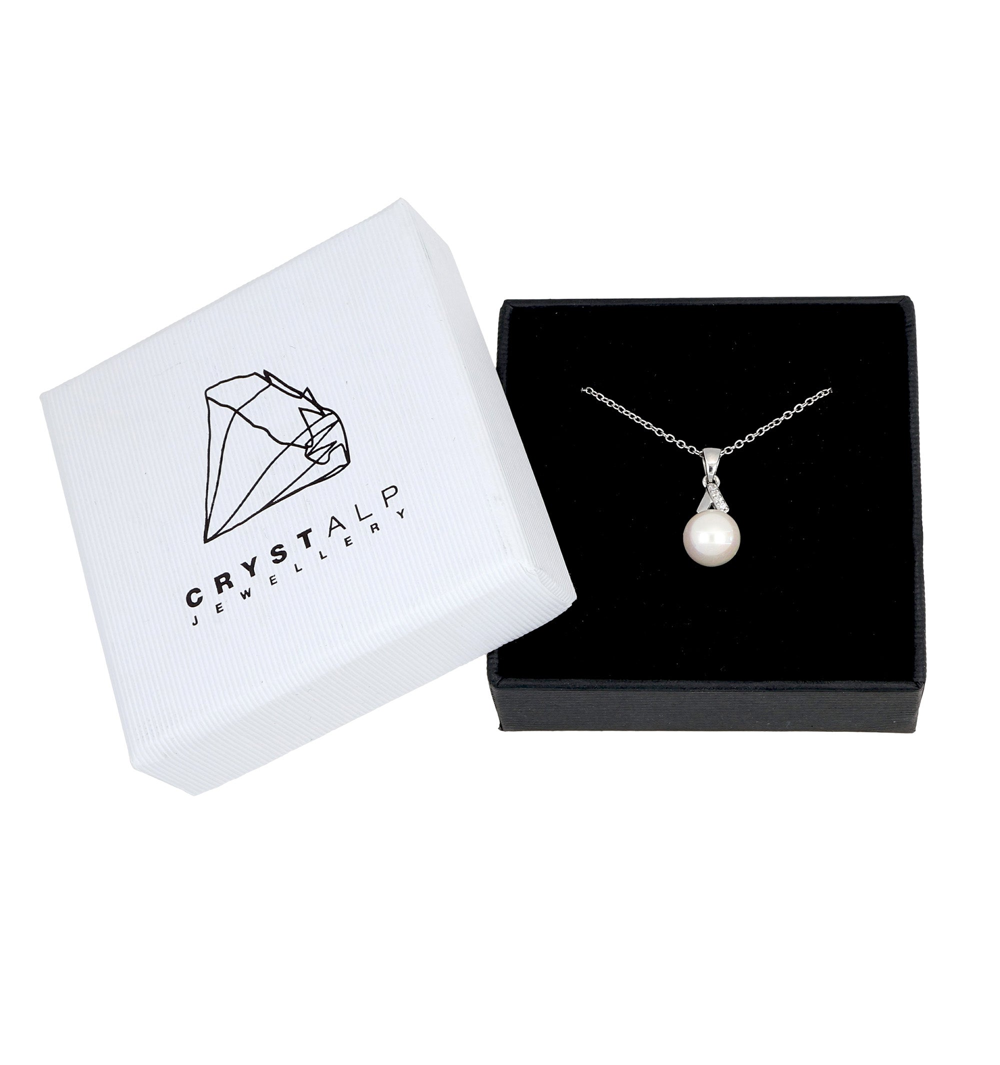Fine pearl silver pendant in der Schmuckverpackung