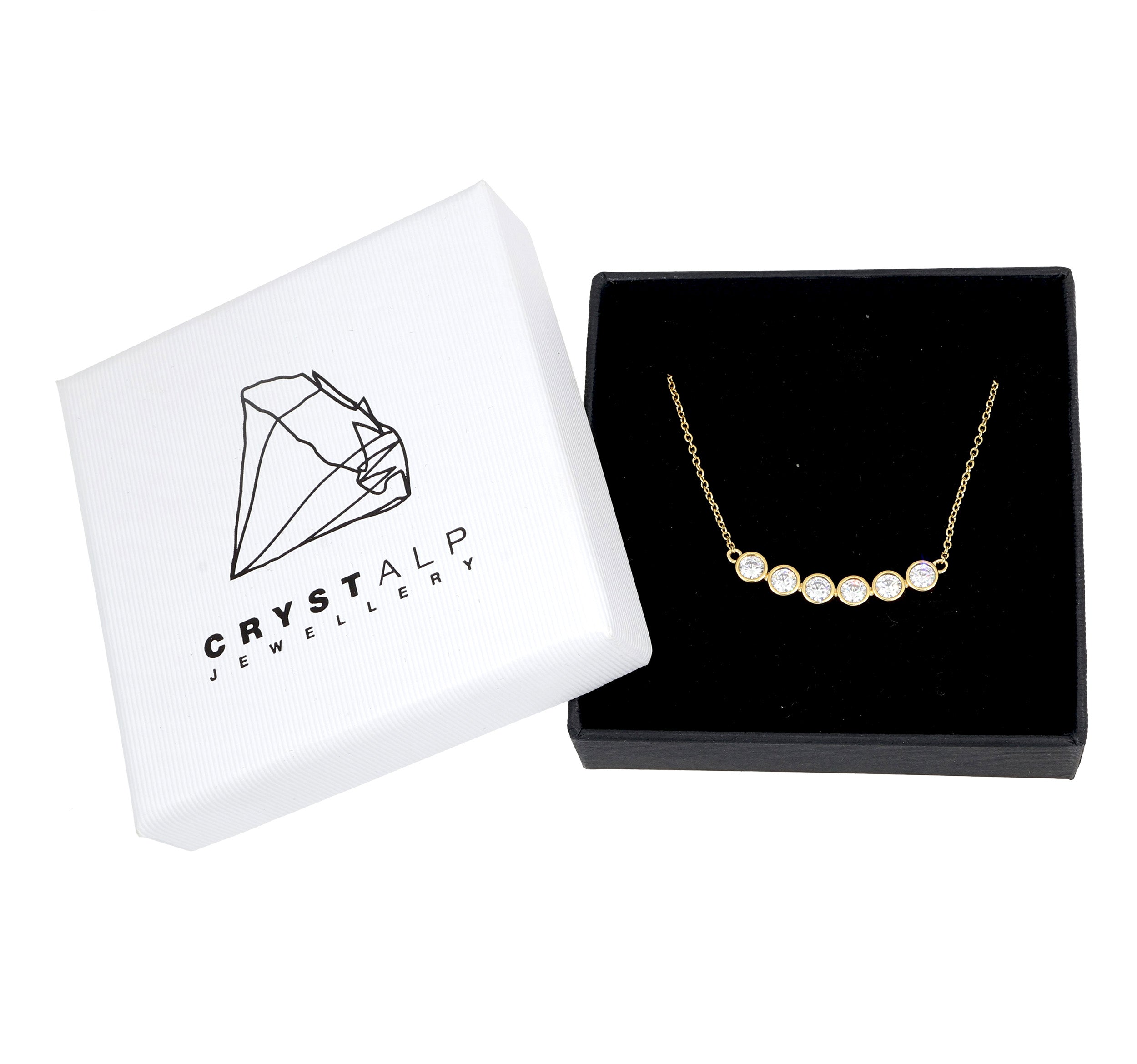 Tennis small necklace in der Schmuckverpackung
