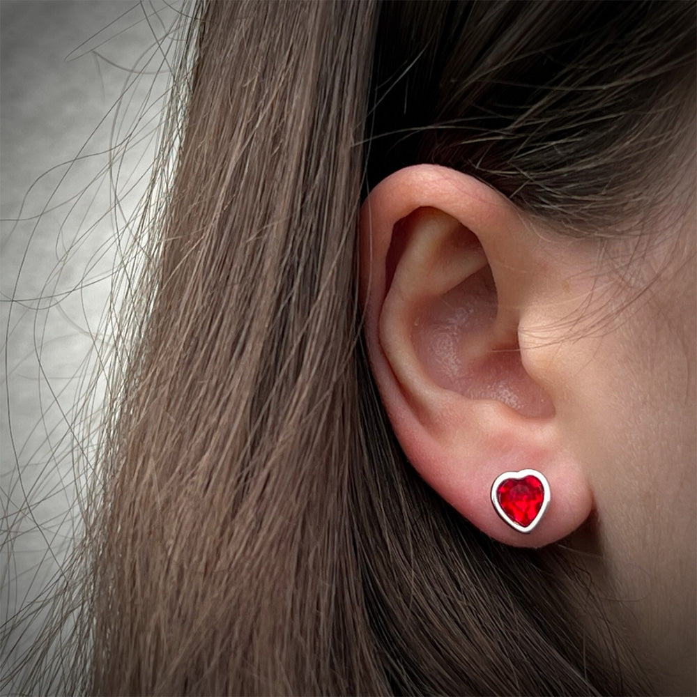 mini heart earrings - crystalpjewelry