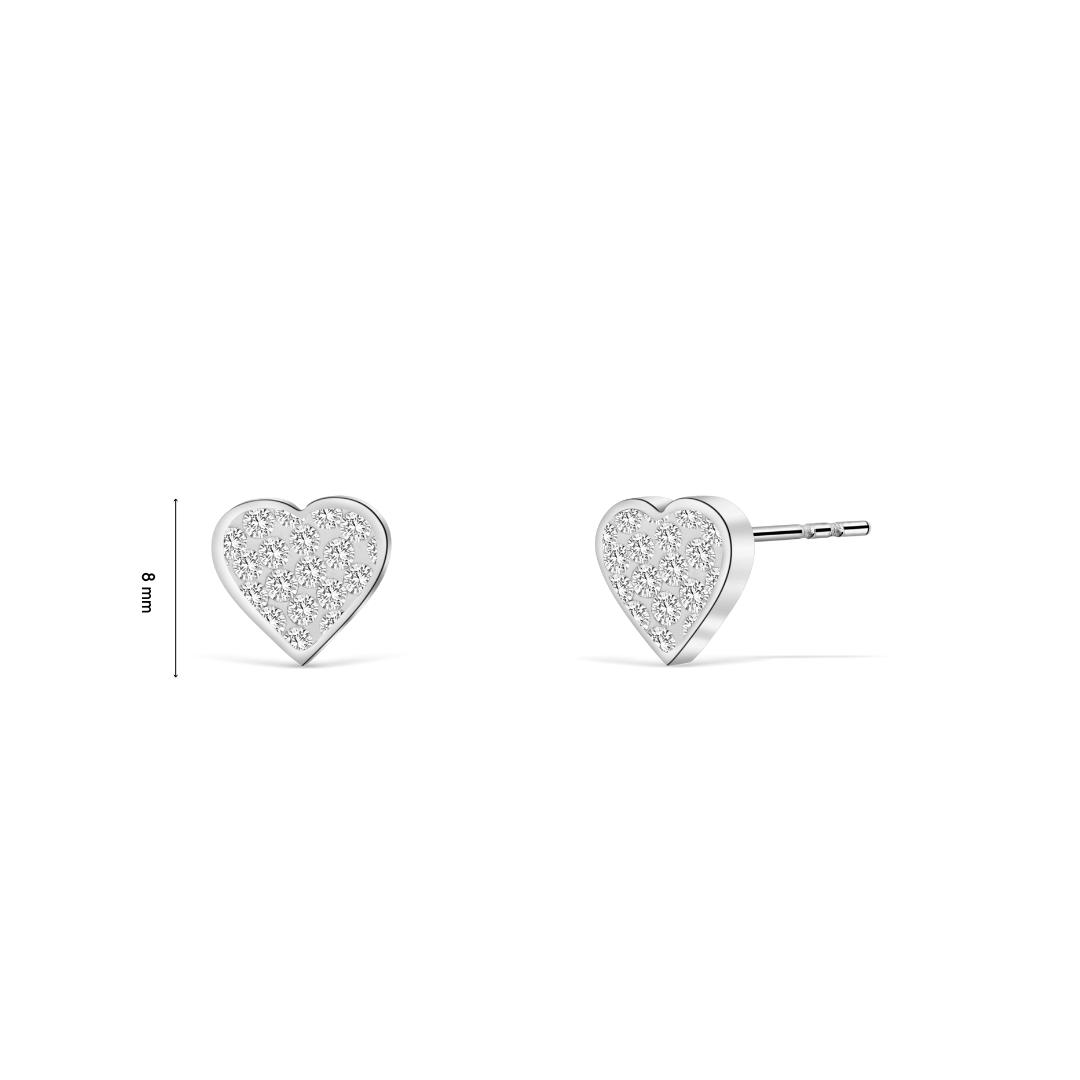 Heart Coin Earrings mit Maße