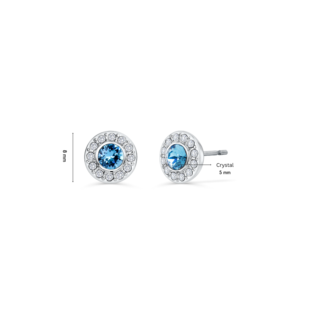 Classic Solitaire earrings mit Maße