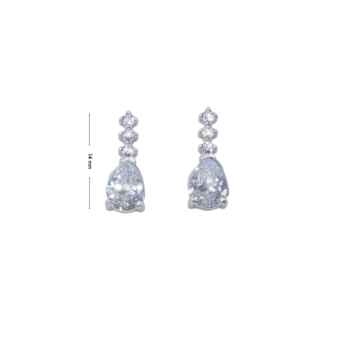 Happy Drop Silver Earring mit Maße