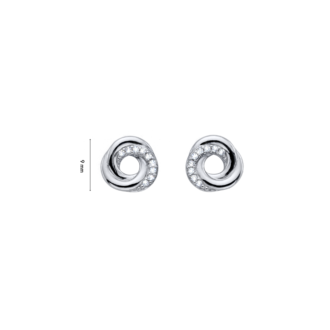 Trilogy Silver Earring mit Maße