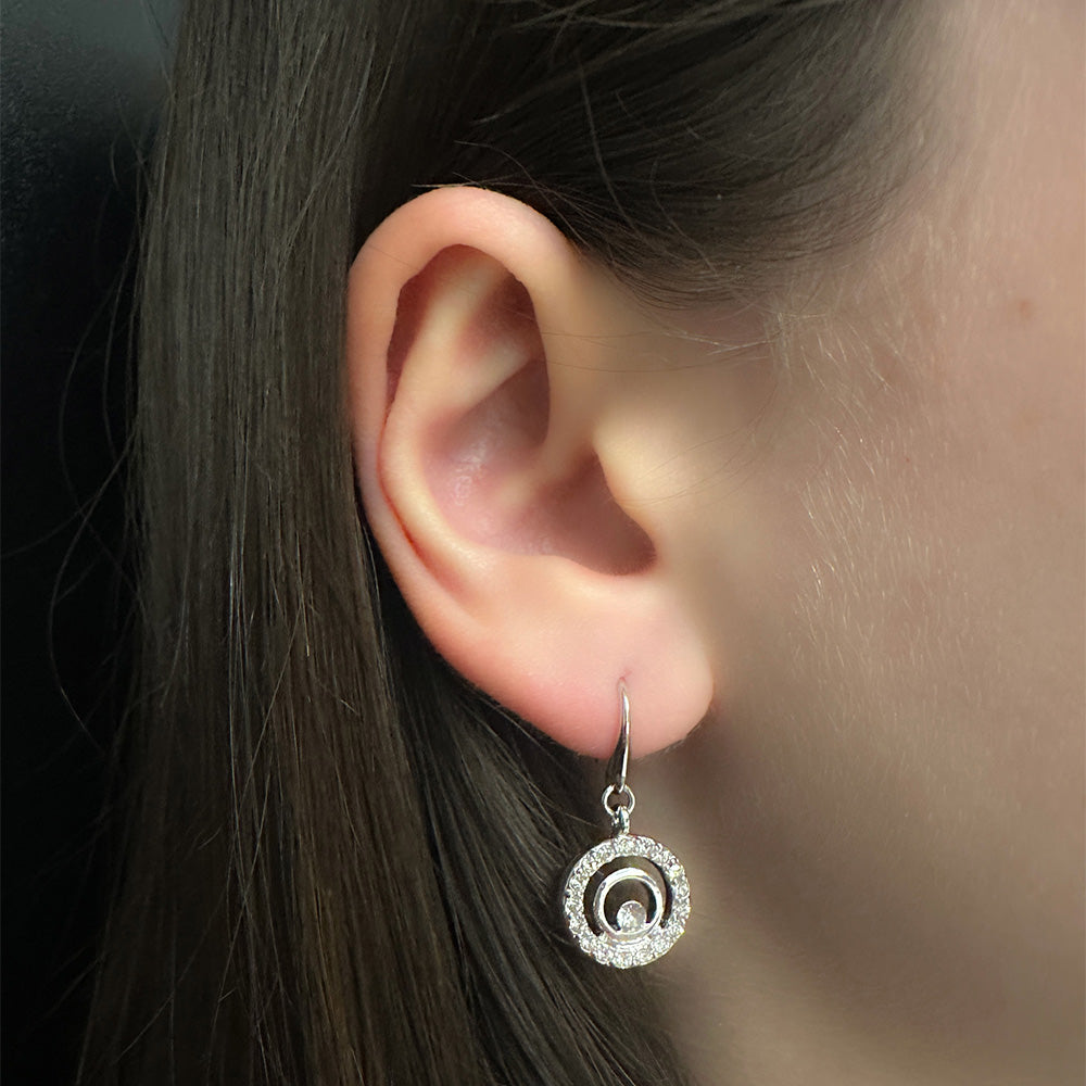 Double Turn Hanging Earrings