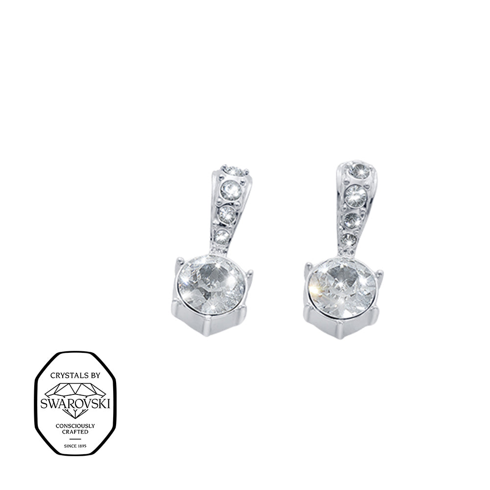 Elegante Ohrstecker mit Kristallen von Swarovski®, funkelnde Tropfenform und Silberfassung