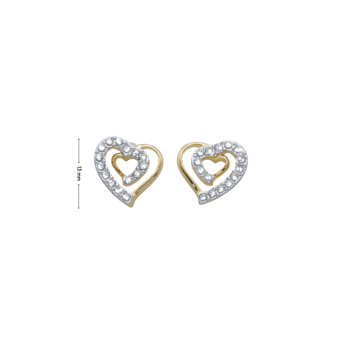 Double Love Pin Earrings mit Maße
