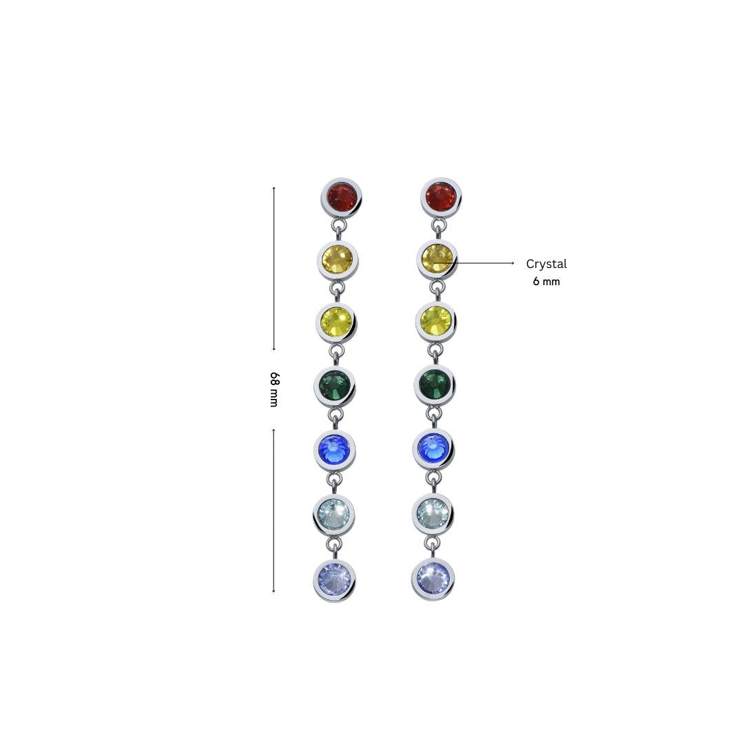 Chakra Balance Post Earrings mit Maße