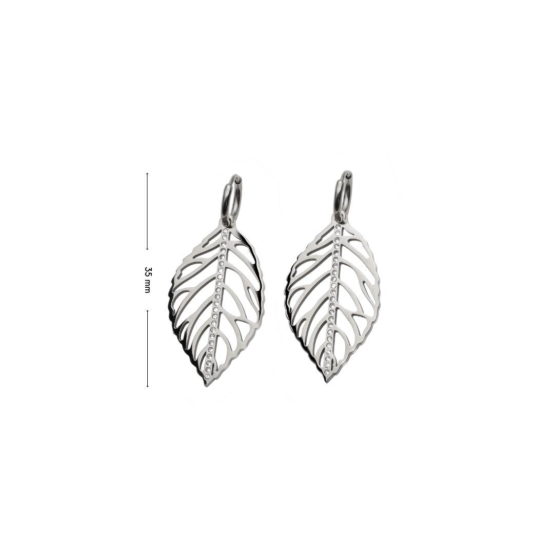 Nature leaf earrings mit Maße