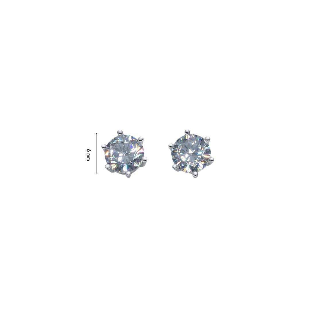 Solitary silver post earring mit Maße