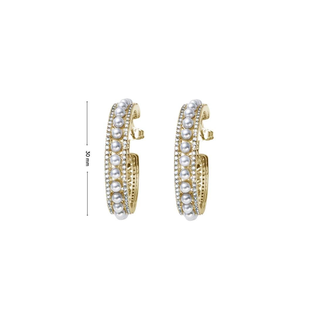 Pearlike hoop earrings