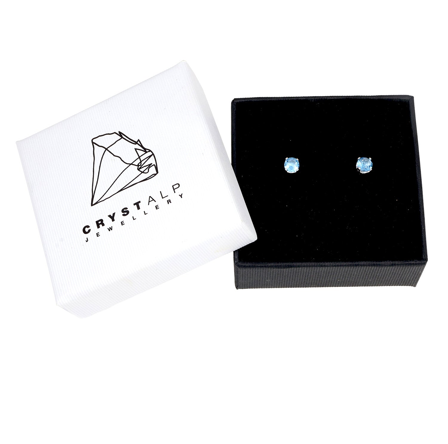 Feel silver pin earring in der Crystalp Schmuckverpackung
