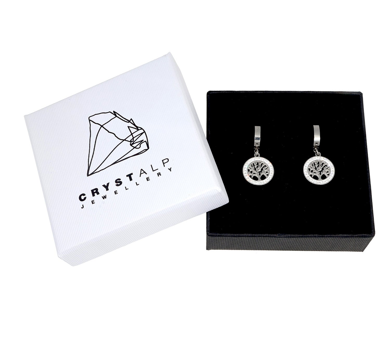 Eden tree of life earrings in der Crystalp Schmuckverpackung