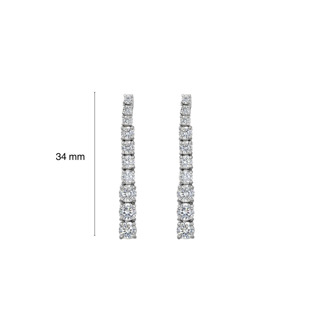 Cascade silver earrings mit Maße
