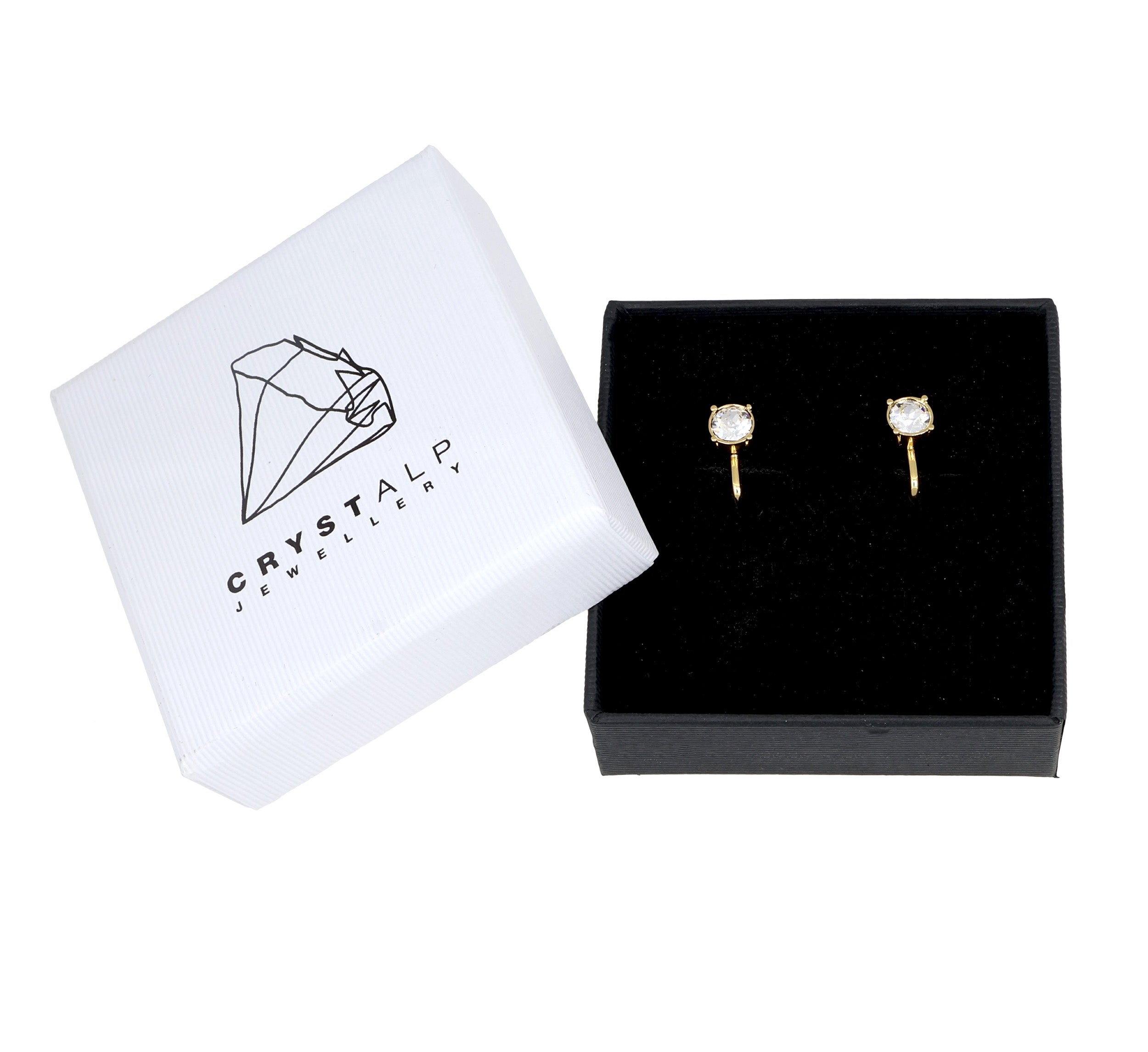 Sense clip earrings in der Verpackung