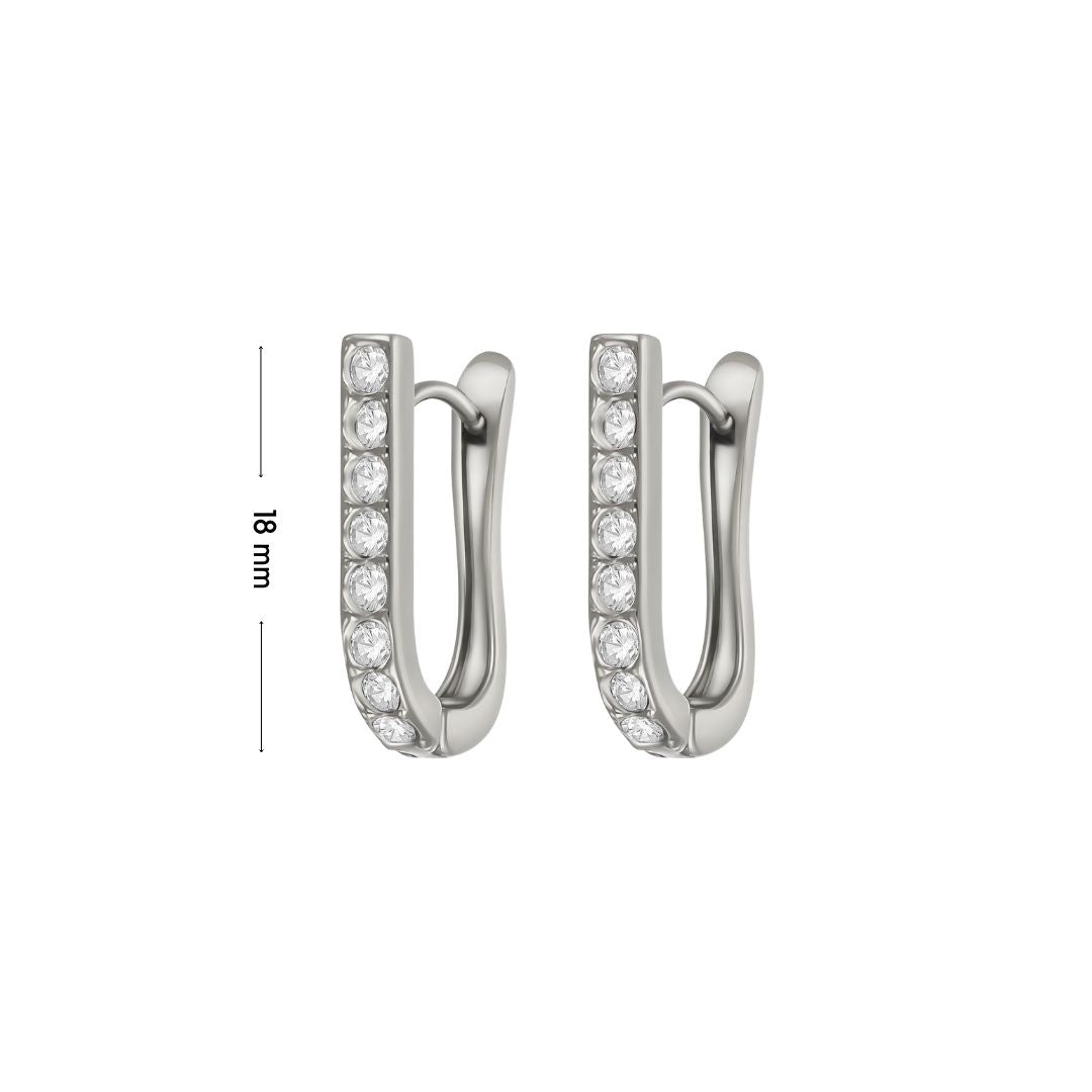Temp hoop earrings mit Maße