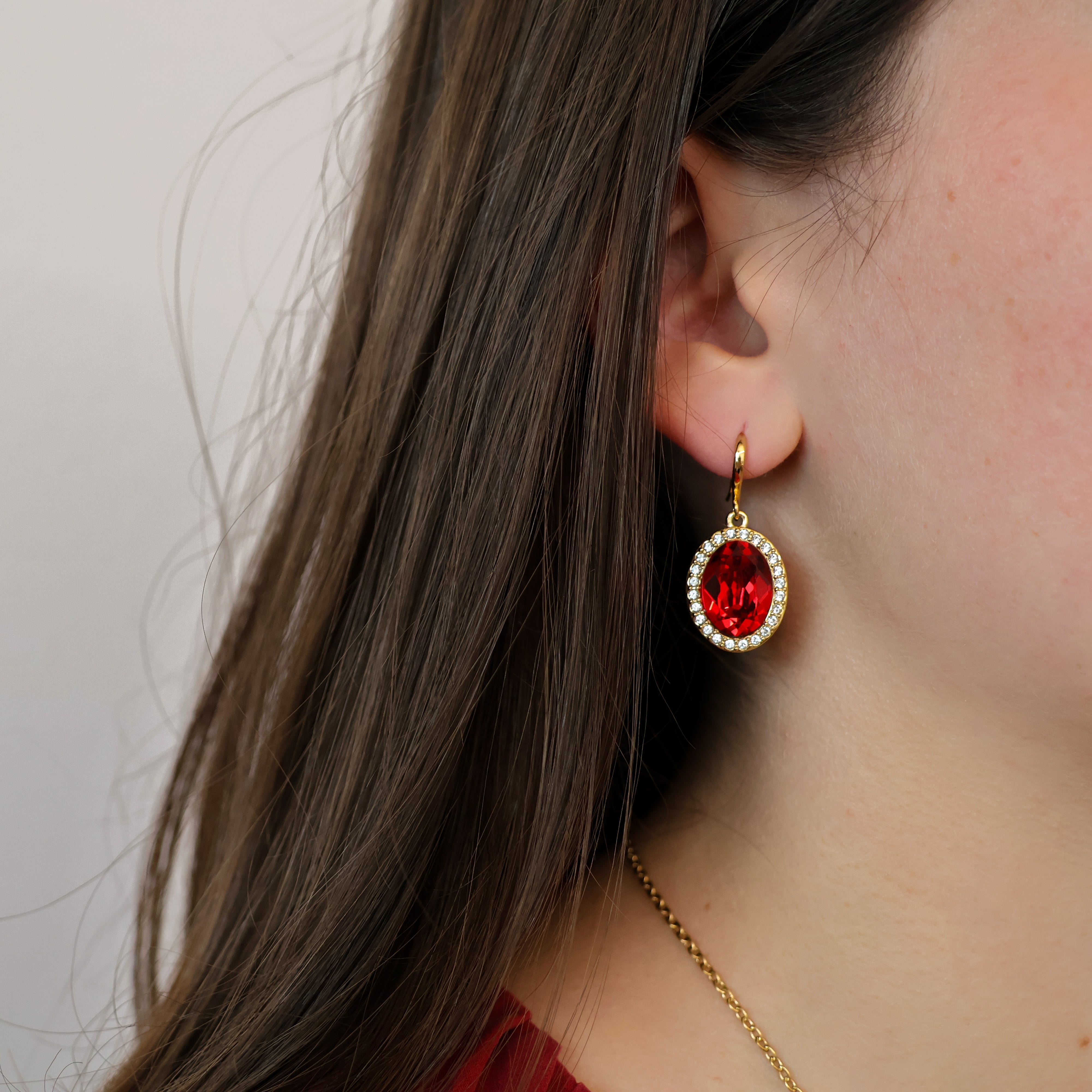 oval sunkissed hanging earrings