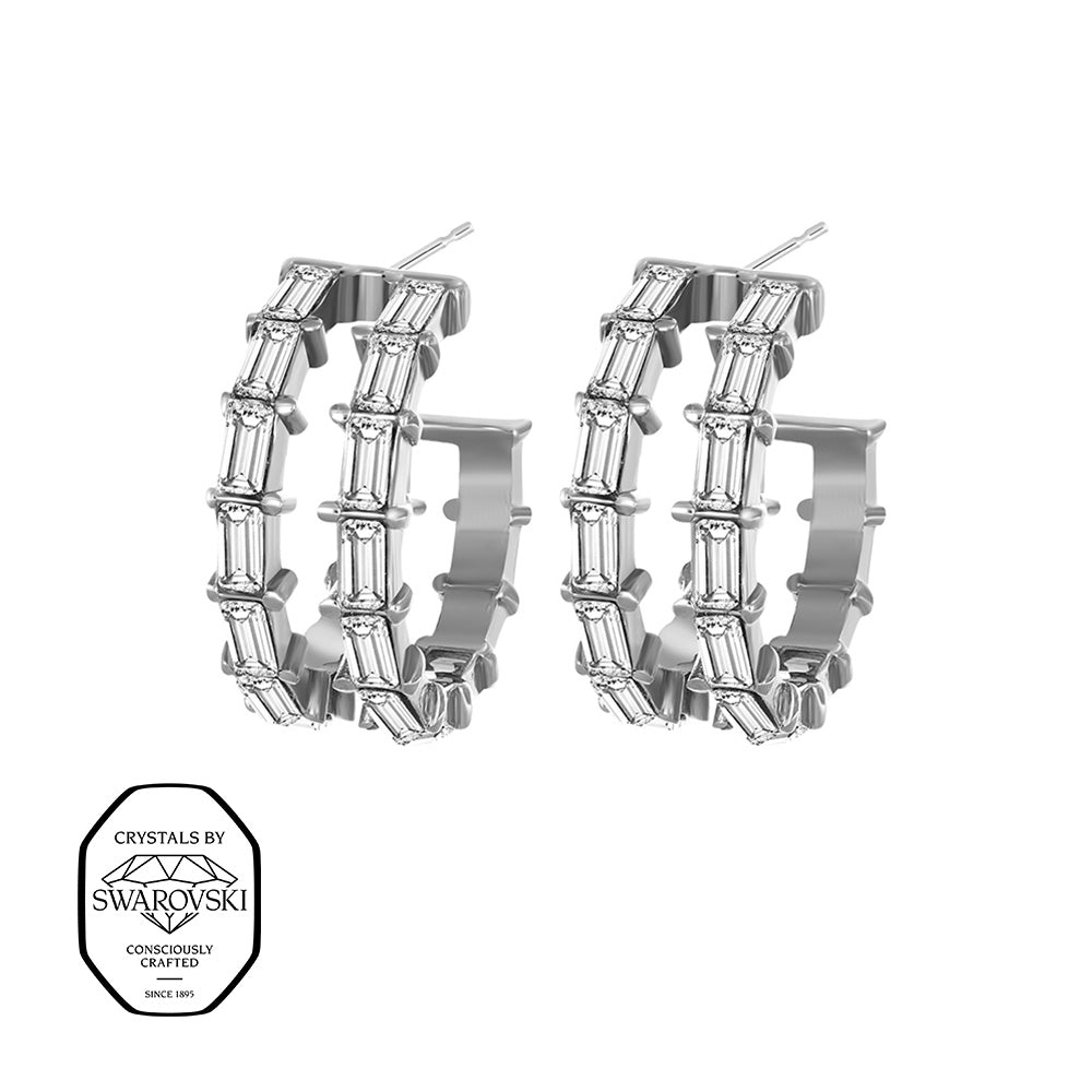 lustre baguette earring