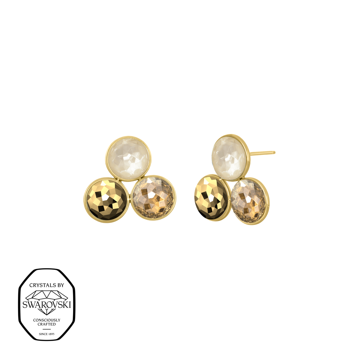 ibiza triple earrings - crystalpjewelry
