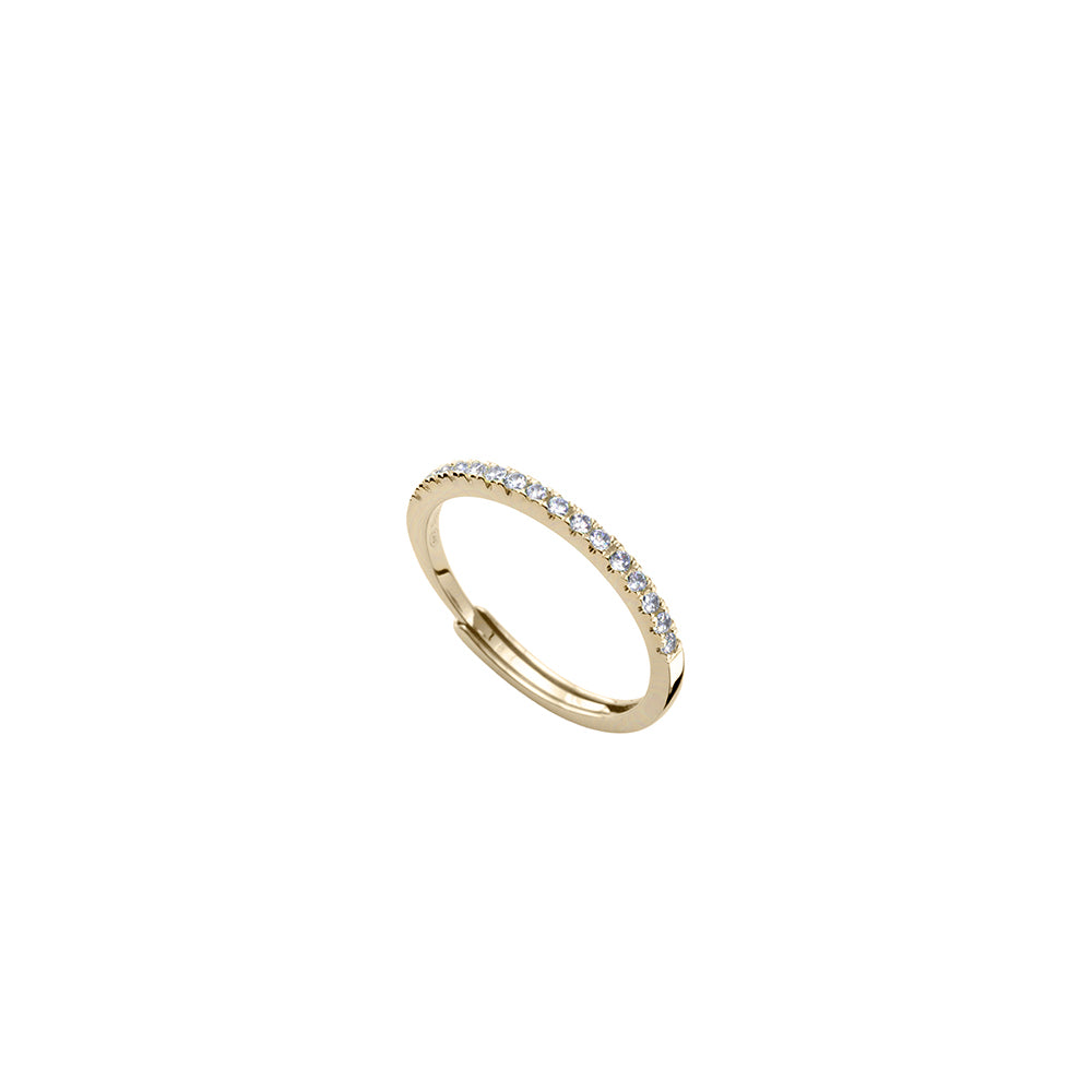 Vergoldeter Ring mit weißen Kristallen von Crystalp