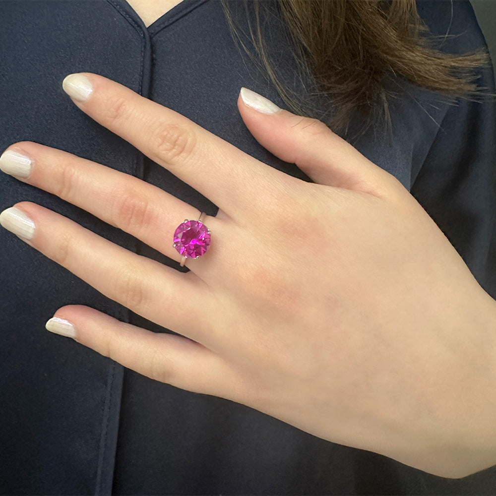 Anillo de plata brillante ajustable