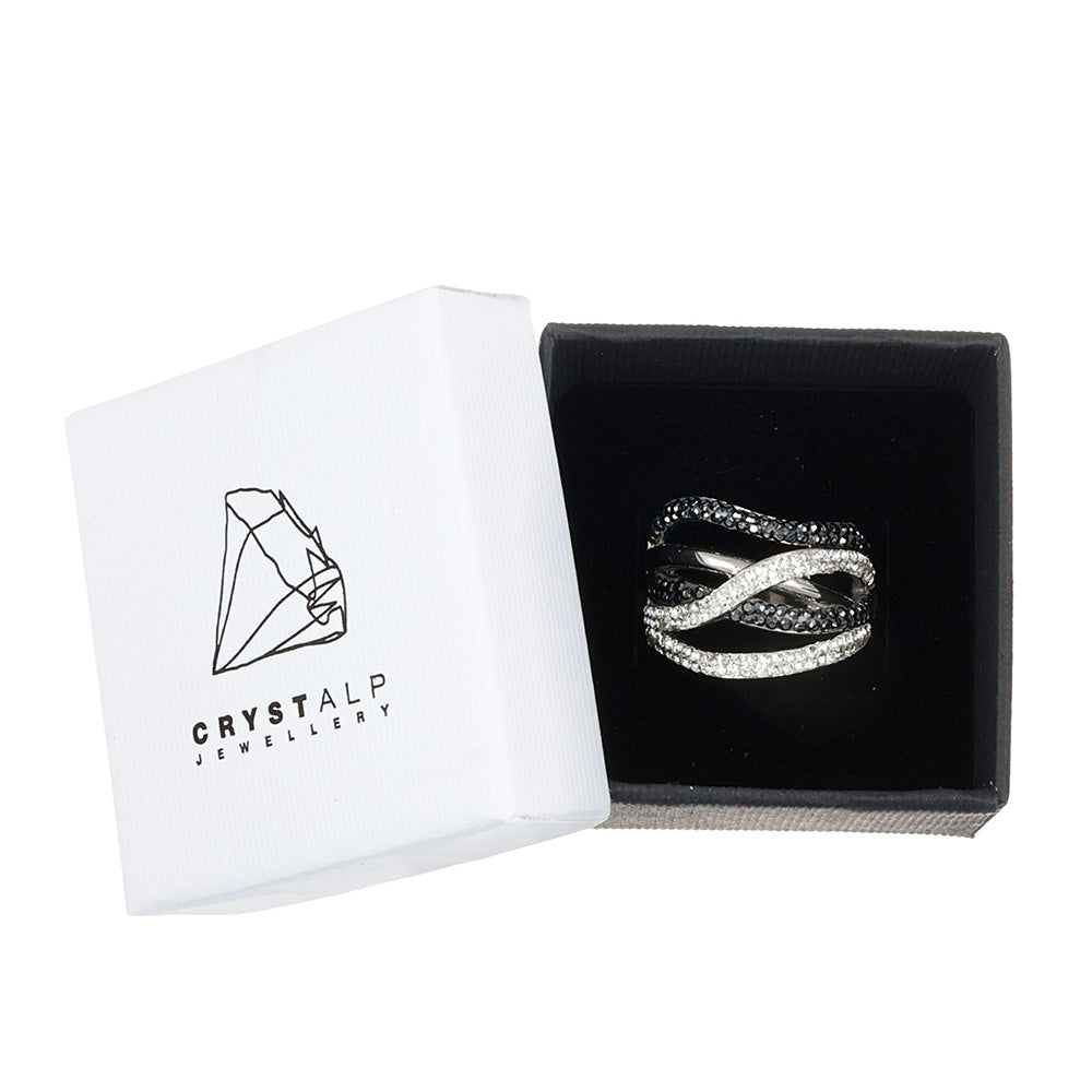 noir et lumiere ring in der Crystalp Schmuckverpackung