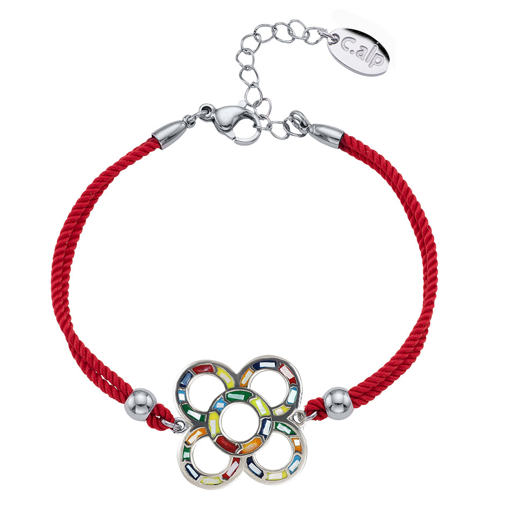 flor mini bracelet red - crystalpjewelry