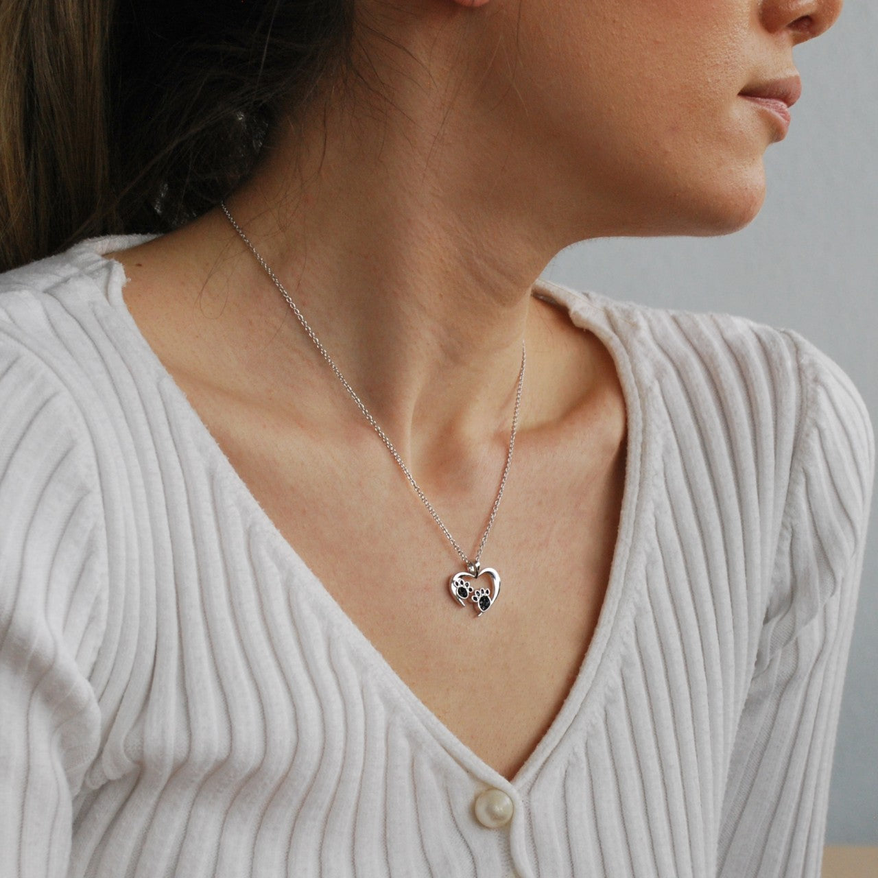 Open Heart With Paws pendant - crystalpjewelry