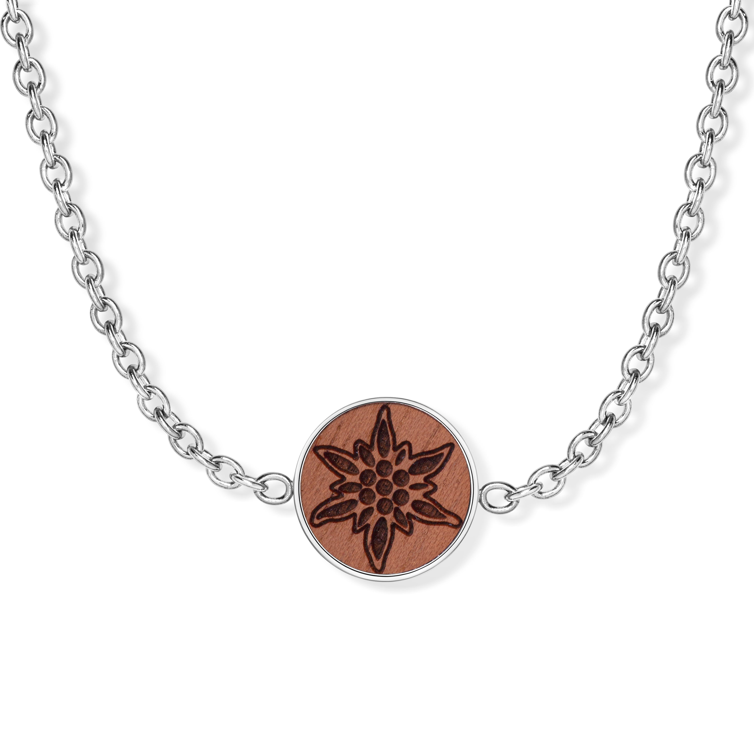 Simone wood edelweiss bracelet - crystalpjewelry