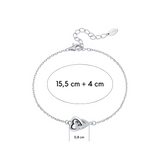 Linked Heart Silver Bracelet