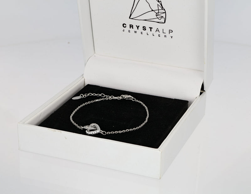 Linked Heart Silver Bracelet