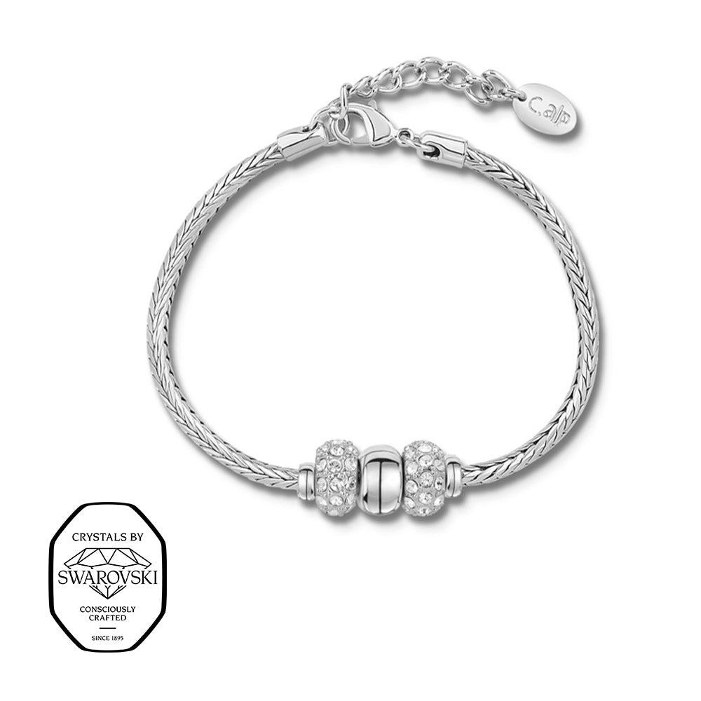 Silberfarbenes Armband  mit Kristallen von Swarovski® 