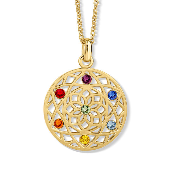 Chakra Flower Anhänger mit Kette