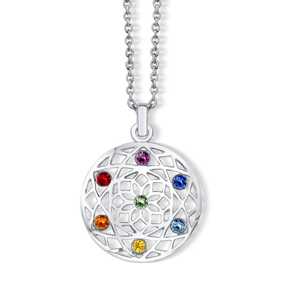Chakra Flower pendant with chain
